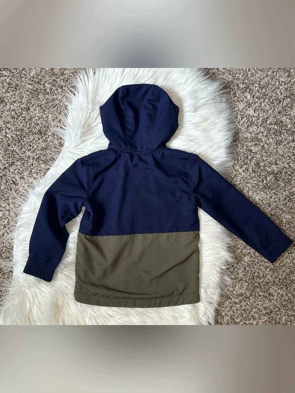 ☔️TOMMY BAHAMA Navy Kids' Hooded Weatherproof Rain Jacket - 4T (4 years old)